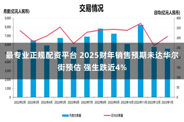 最专业正规配资平台 2025财年销售预期未达华尔街预估 强生跌近4%